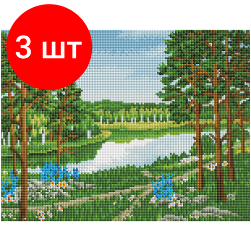 Комплект 3 шт, Алмазная мозаика ТРИ совы 