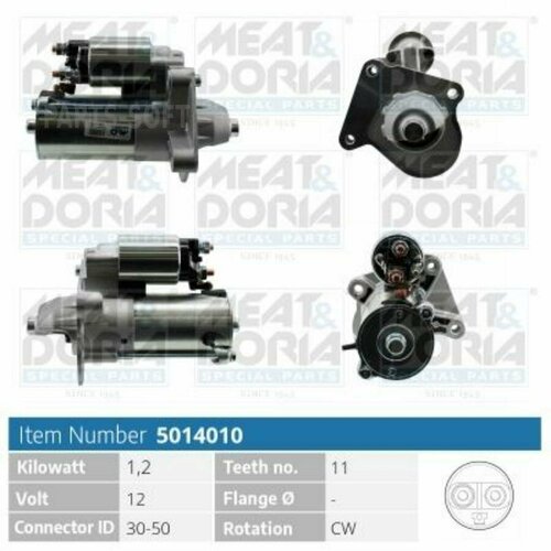 MEATDORIA 5014010 Стартер 12V 1 2KW Ford Focus II Volvo S40 II 1.6 D