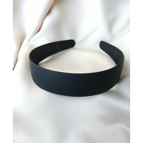 Матовый черный ободок для волос 