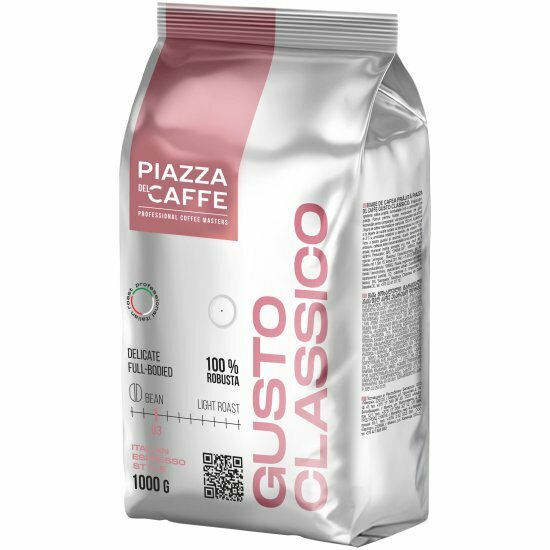 Кофе в зернах Piazza Del Caffe Gusto Classico, 1 кг, промышленная упаковка — фото 1