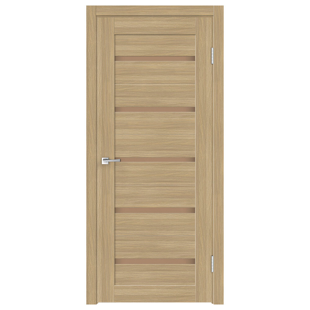 фото Дверь межкомнатная Duplex 800х2000 мм ПВХ дуб бавария со стеклом