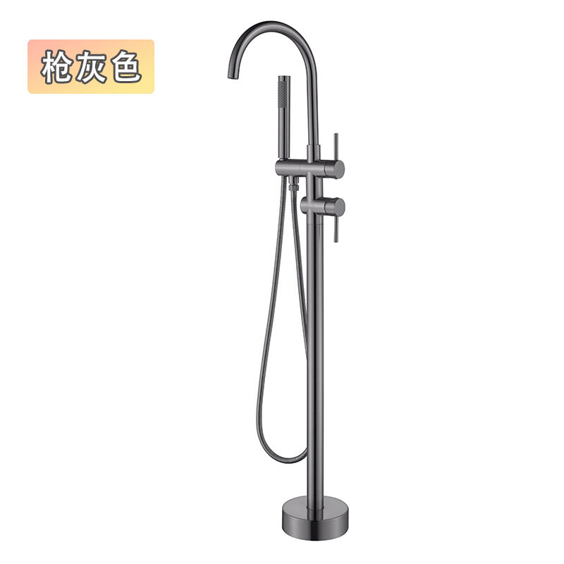 фото Смеситель для ванны, напольный, латунь, встраиваемый, вертикальный, 3 в 1