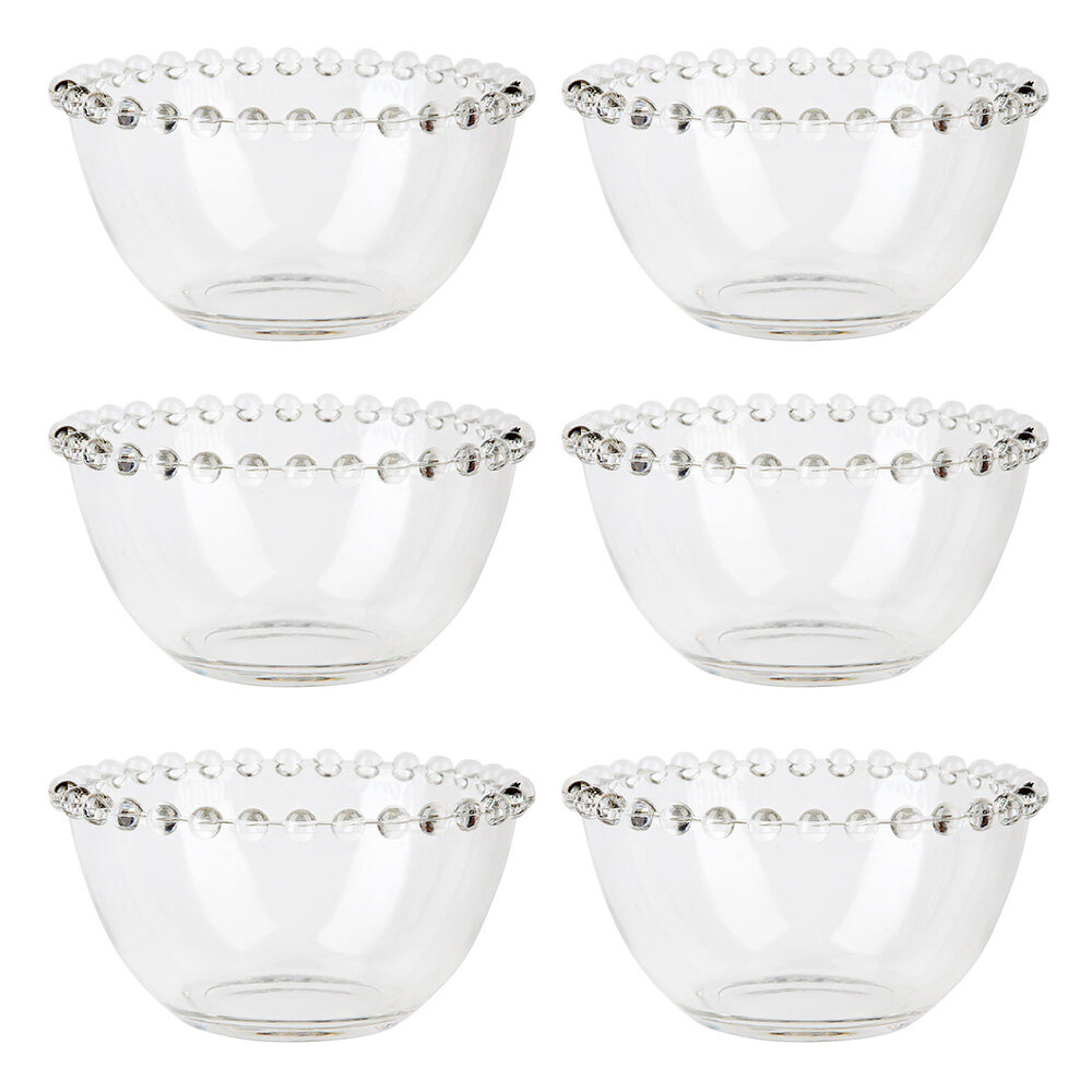 Набор салатников 6 шт "Gocciolina", 11,5х11,5х6 см, объем 300 мл, стекло, Nouvelle