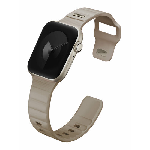Uniq для Apple Watch 41/40/38 mm ремешок STRIDE FKM Rubber Pale Khaki бежевый, размер М (запястье 150–160 мм), XS (запястье 120–135 мм), S (запястье 135–150 мм), L (запястье 160–180 мм)