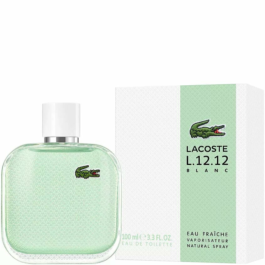 Туалетная вода Lacoste L.12.12 Blanc Eau Fraiche для мужчин, 100 мл