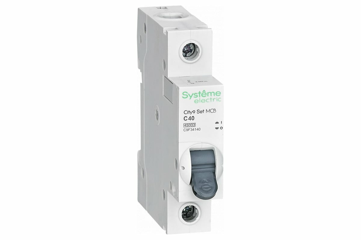 Systeme Electric City9 Автоматический выключатель 40A 1P 4.5kA 230В C9F34140