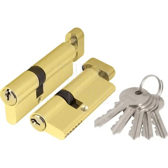 Цилиндровый механизм Ajax (Аякс) (AX102/70) AX1002Knob 70 (30+10+30) с вертушкой латунь