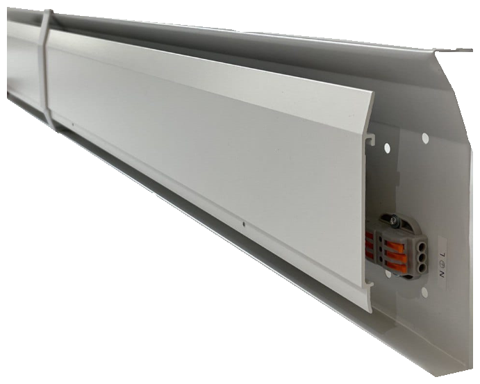 Плинтусный обогреватель Mr tektum MODUL 300 с наконечниками белый (2.1 п/м)