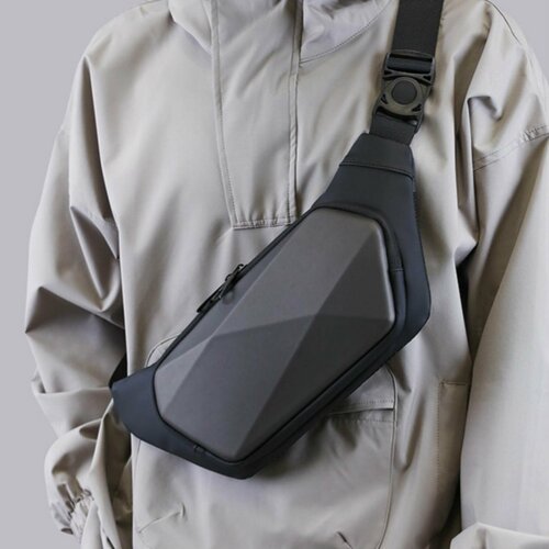 Сумка через плечо поясная с отделением для документов и телефона