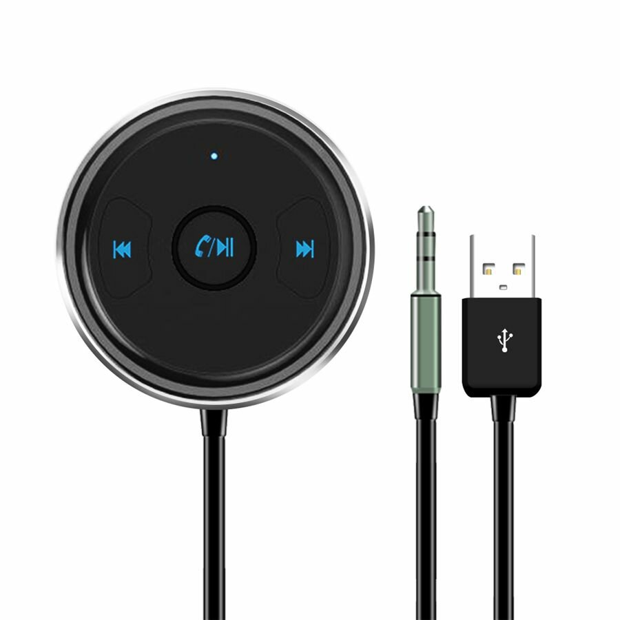 Bluetooth-адаптер для автомобиля с разъемом 3,5 мм, громкой связью, аудиоприемником, поддержкой Siri и других голосовых помощников