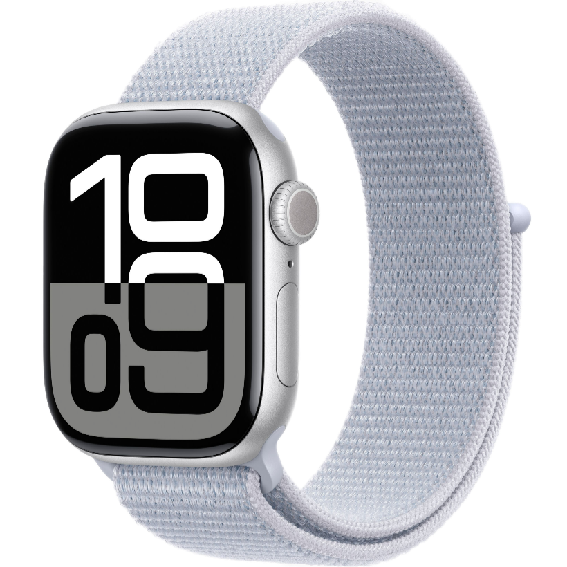 Часы Apple Watch Series 10 46mm Silver Aluminium Case GPS Sport Loop Blue Cloud