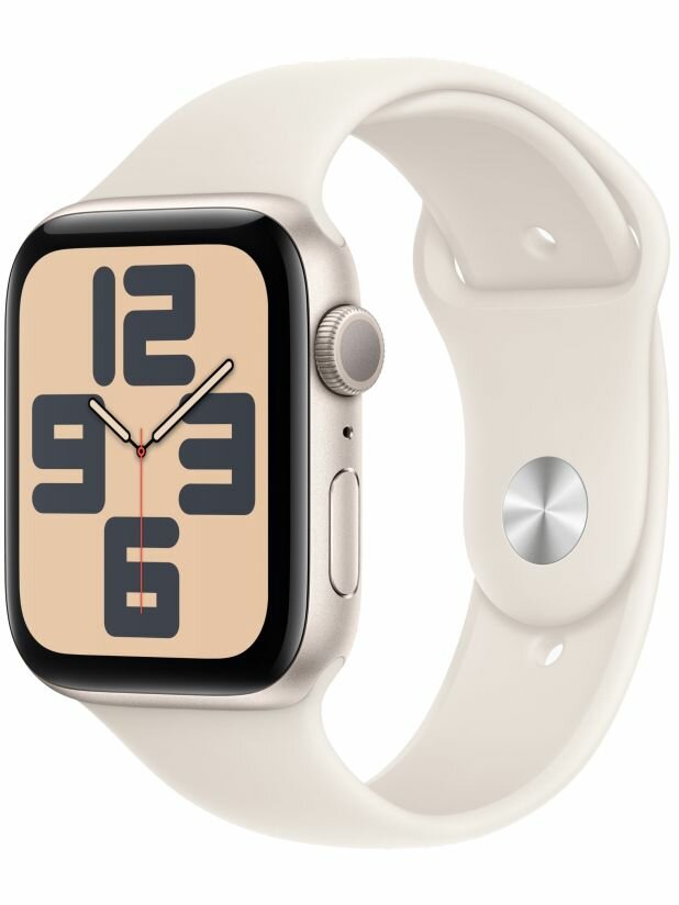 Apple Watch SE 2024, 44 мм, корпус из алюминия, цвета сияющая звезда, M/L