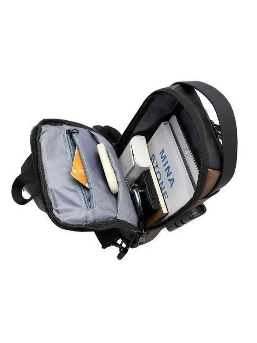 Сумка , фактура гладкая, серый — фото 1