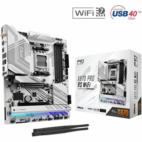 Материнская плата Asrock X870 PRO RS WIFI AM5 ATX 37910₽