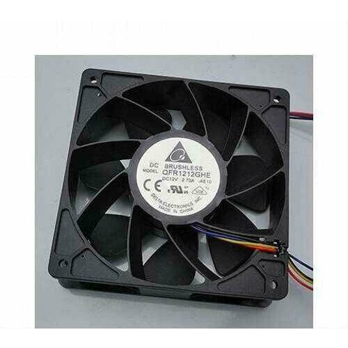 Б/У Вентилятор для асика 120 мм Delta QFR1212GHE 2.7А 6000 об/мин 4 pin Кулер серверный для майнинга, для корпусов Antminer S9 L3 L3+ T9 S17 T17 S19 T19