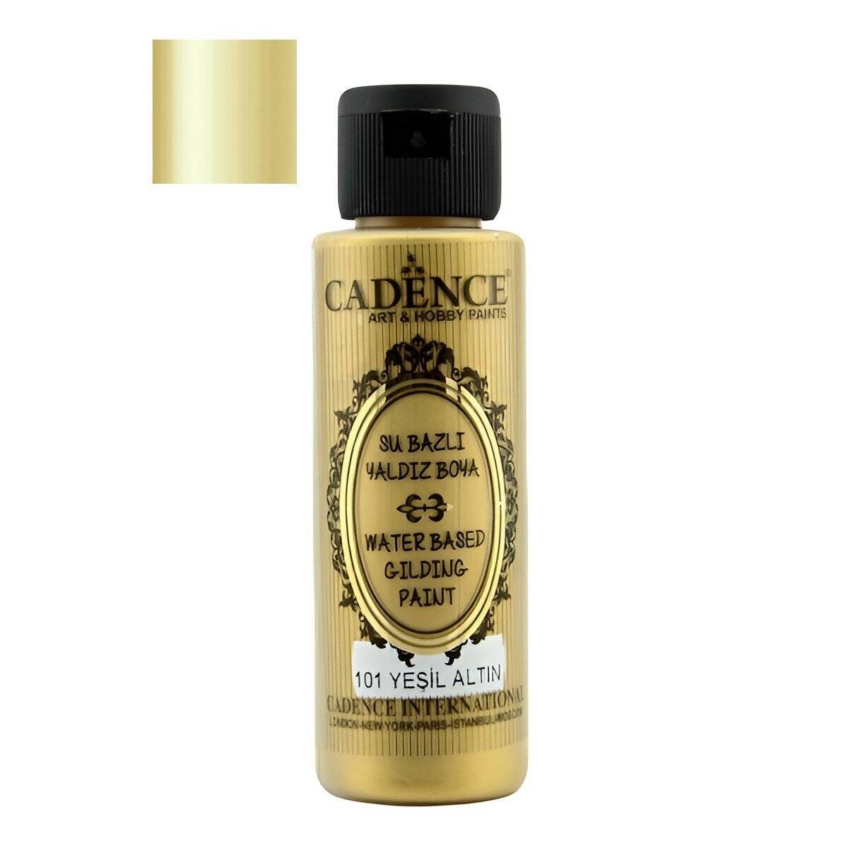 Акриловая краска c эффектом золочения Cadence Waterbased Gilding Paint. Green Gold-101