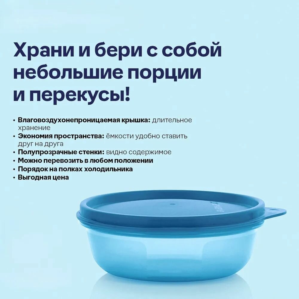 Контейнер малый "Хит-парад" (300мл) 2 шт. голубые. Tupperware — фото 1