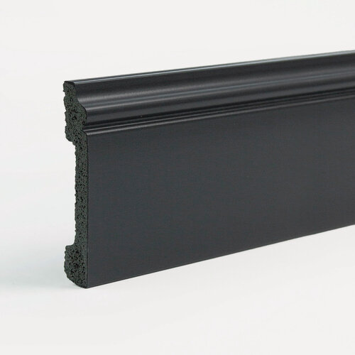 Изображение товара Плинтус дюрополимер напольный DECOMASTER (декомастер), 79х13х2400 мм, D005-112G ДМ антрацит глянцевый