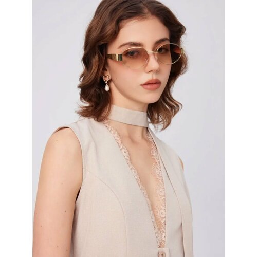 Солнцезащитные очки , серый, черный