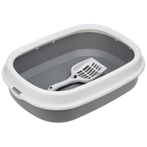 Лоток для кошек ля-мурр IDEA 480х355мм с низким бортом + подарок (совок) смоки М1832