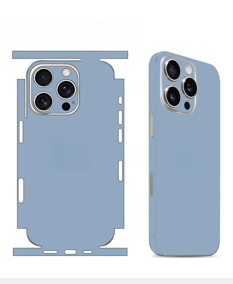 Pain Color Skin Wrap для iPhone 16 Pro Max Наклейка 15 14 Plus Задняя пленка 13 12 Мини Защитная наклейка Боковая рамка Задняя защита, Синий, iphone13mini