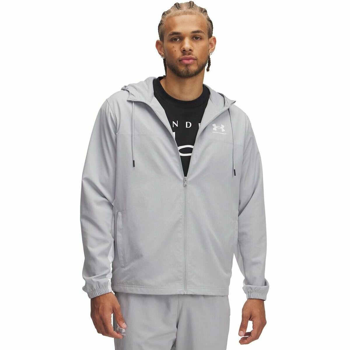 Куртка спортивная Under Armour UA Rival Wvn Windbreaker, размер XXL, серый