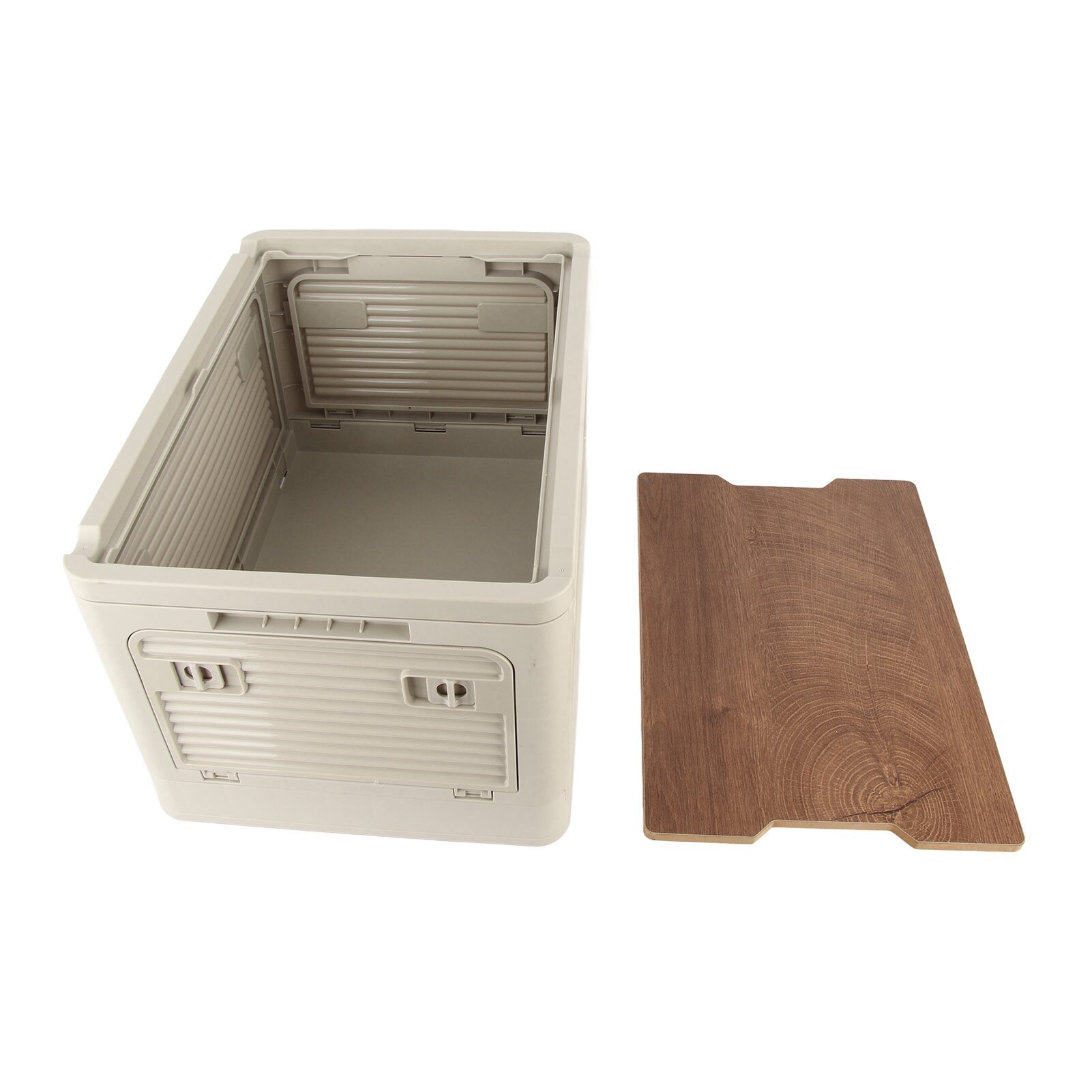 Складной контейнер для хранения 36 л большая вместимость водонепроницаемый переносной пластиковый контейнер для хранения для кемпинга на открытом воздухе цвет хаки (5 дверей) 36 л 443 x 315 x 26 см/174 x 124 x 102 дюйма