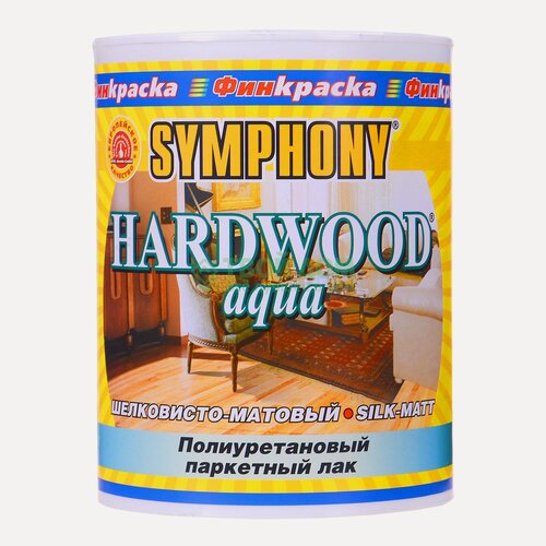 Изображение товара Лак SYMPHONY HARDWOOD AQUA паркетный, водоразбавляемый полиуретановый, шелковисто-матовый 2,7л
