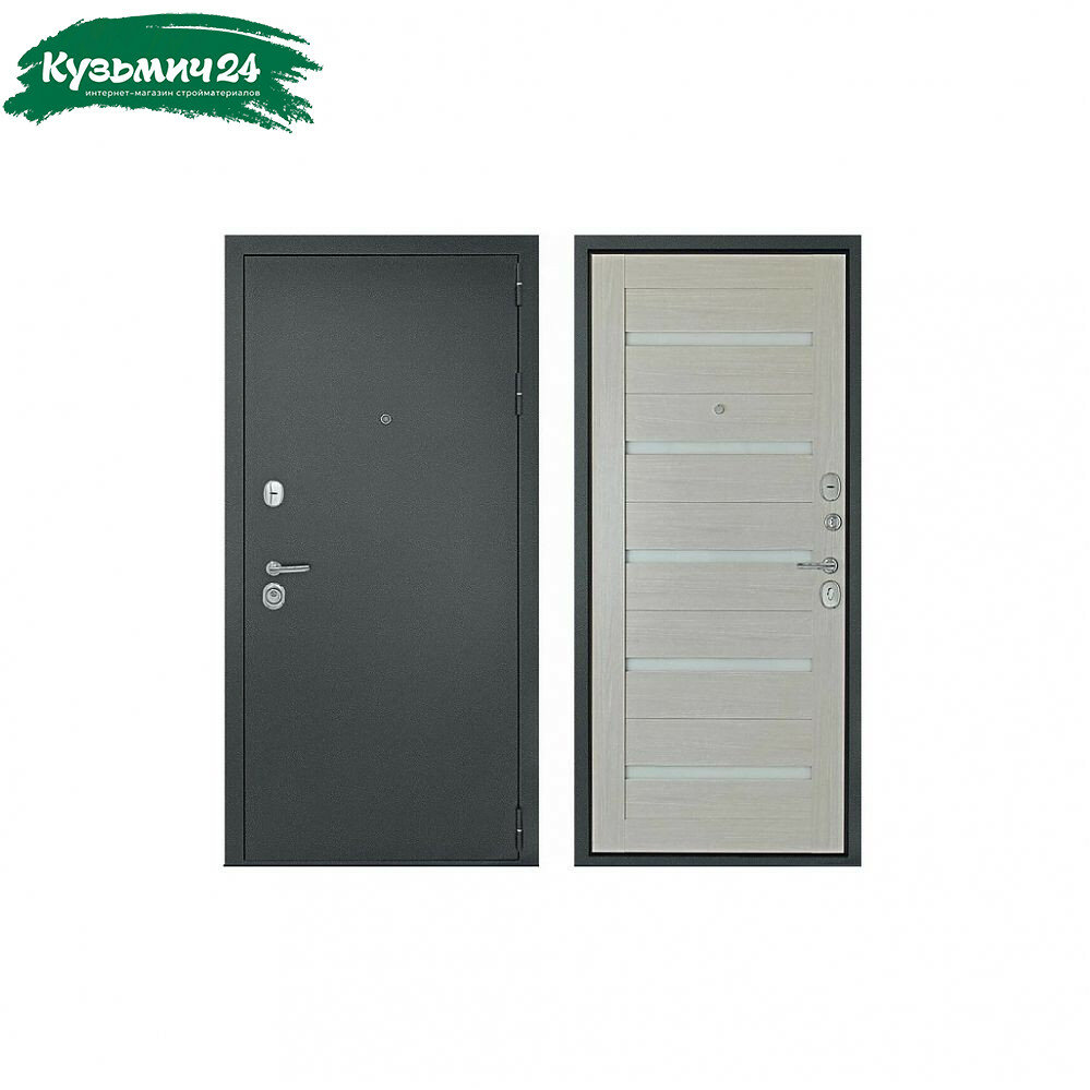 Дверь металлическая Дверной Континент Рубикон Царга Лиственица 2050х960 мм входная Левая L