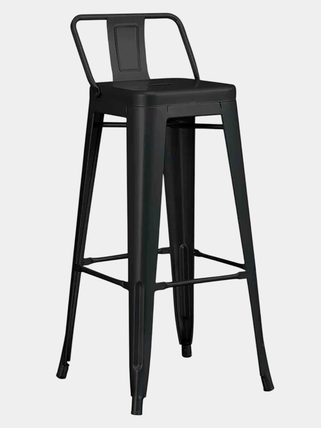 Барный стул Taylor металлический, до 200 кг, со спинкой, стиль Лофт, легко чистить