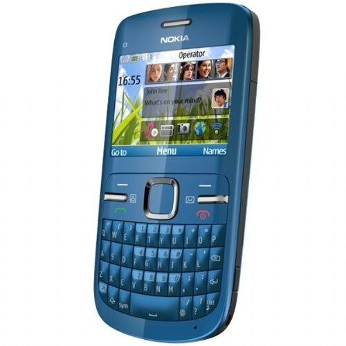 Телефон Nokia C3, 1 SIM, синий