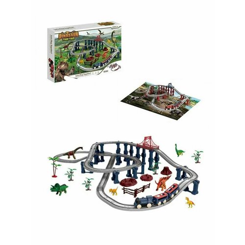 Железная дорога Динозавры 114 элементов, 3D515