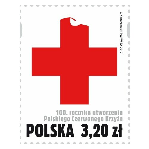 Почтовые марки Польша 2019г. 100-летие создания Польского Красного Креста Медицина MNH почтовые марки польша 2019г мир глазами молодежи рисунок mnh