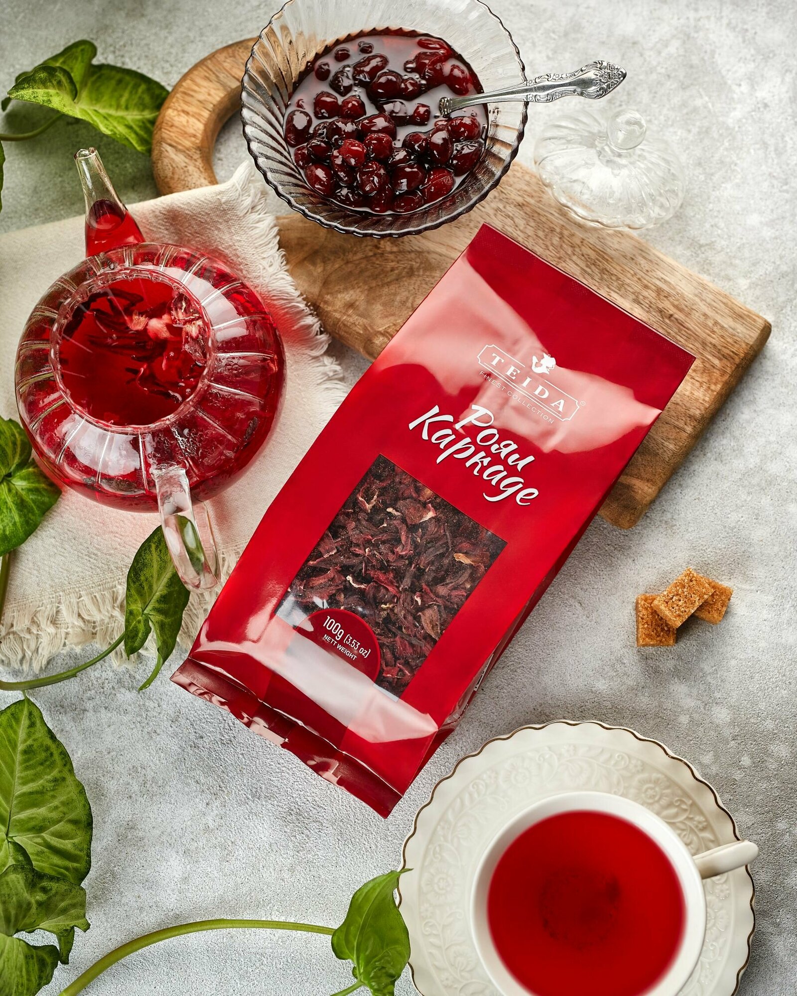 фото Чай красный Teida Каркаде листовой 100 г