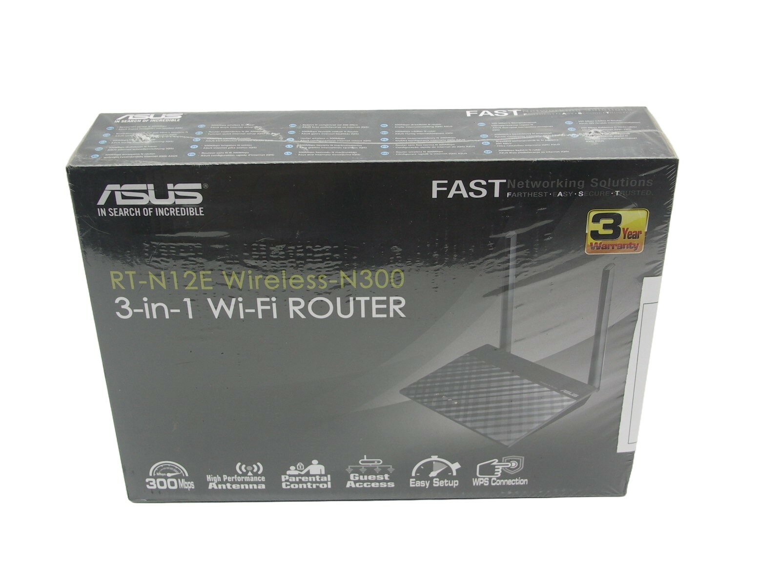 Беспроводной роутер Asus RT-N12E 802.11n (2.4 Ггц/1xWAN/4xLan/2 антенны)