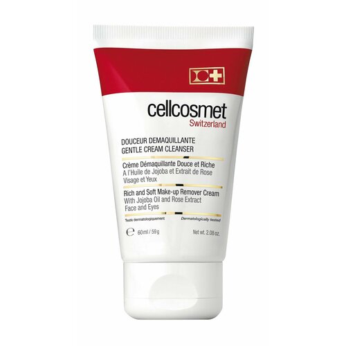 Очищающий крем для чувствительной кожи с эфирными маслами / 60 мл / Cellcosmet & Cellmen Gentle Cream Cleanser Gentle And Reach Make-Up Remover Cream