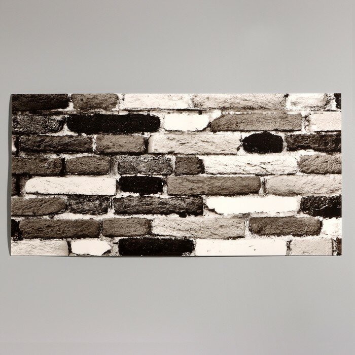 фото Панель самоклеящаяся 60*30см кирпич черно-белый 9933269