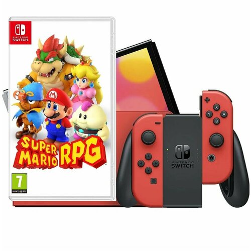 Игровая приставка Nintendo Switch OLED Mario Red Edition Console Красный 64 GB Игра Super Mario RPG 4479000₽