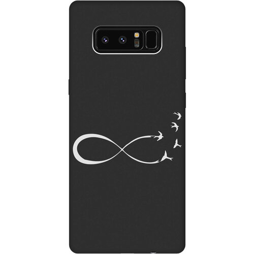 Матовый Soft Touch силиконовый чехол на Samsung Galaxy Note 8, Самсунг Ноут 8 с 3D принтом Infinity W черный матовый soft touch силиконовый чехол на samsung galaxy note 8 самсунг ноут 8 с 3d принтом brain off w черный