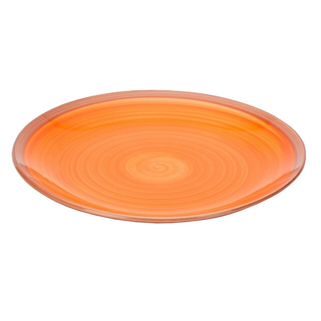 Тарелка fioretta wood orange 27см обеденная керамика