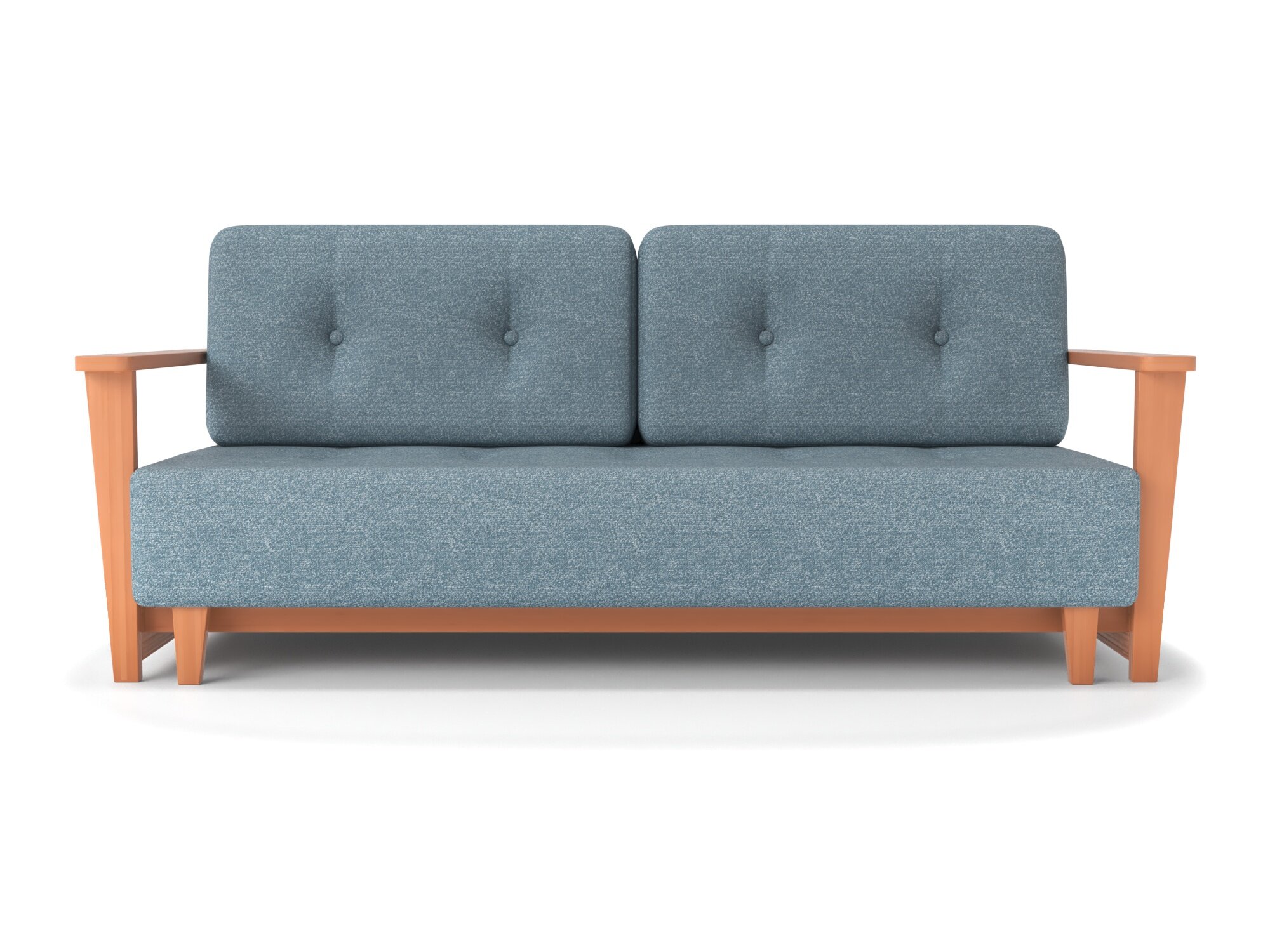 Прямой диван кровать Soft Element Гринрок Denim трехместный в гостиную, раскладной (еврокнижка), шенилл, современный