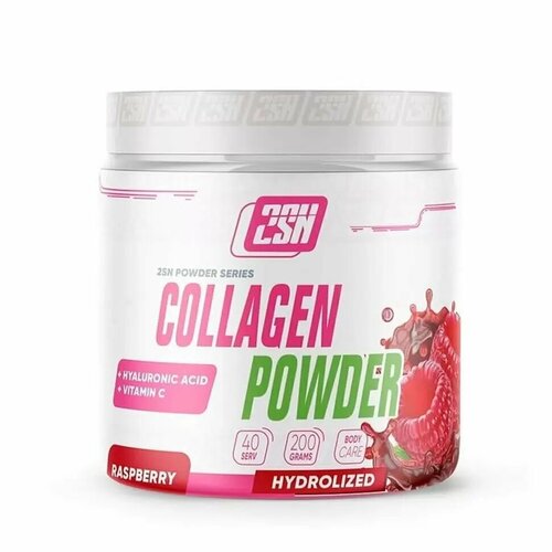 Коллаген + Витамин С 2SN Collagen Hyaluronic Acid + Vit C powder 200г Малина 2sn collagen liquid wellness 500 мл 2sn ананас