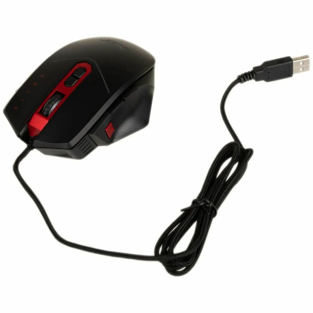 Мышь Acer Nitro NMW120, игровая, оптическая, проводная, USB, черный и красный [gp.mce11.01r] - фото №20