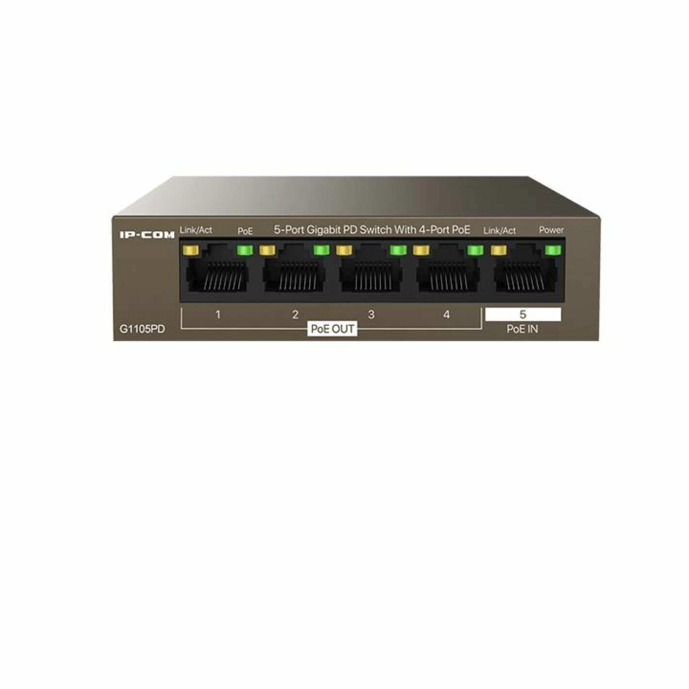 Коммутатор 5PORT 10/100/1000M 4POE G1105PD IP-COM