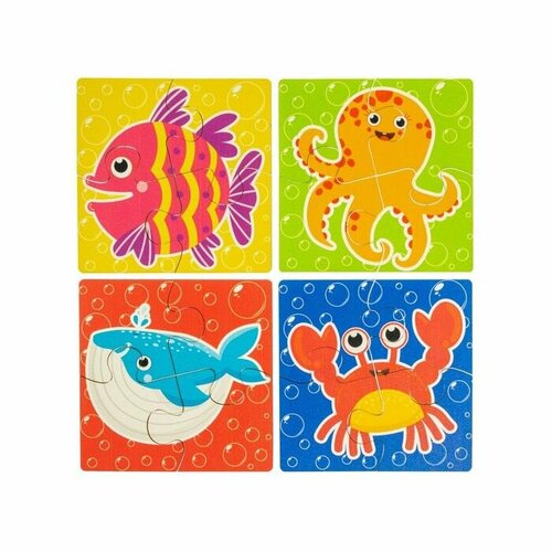 Пазлы для малышей 16 дет От 3 лет 10х10 см 487₽