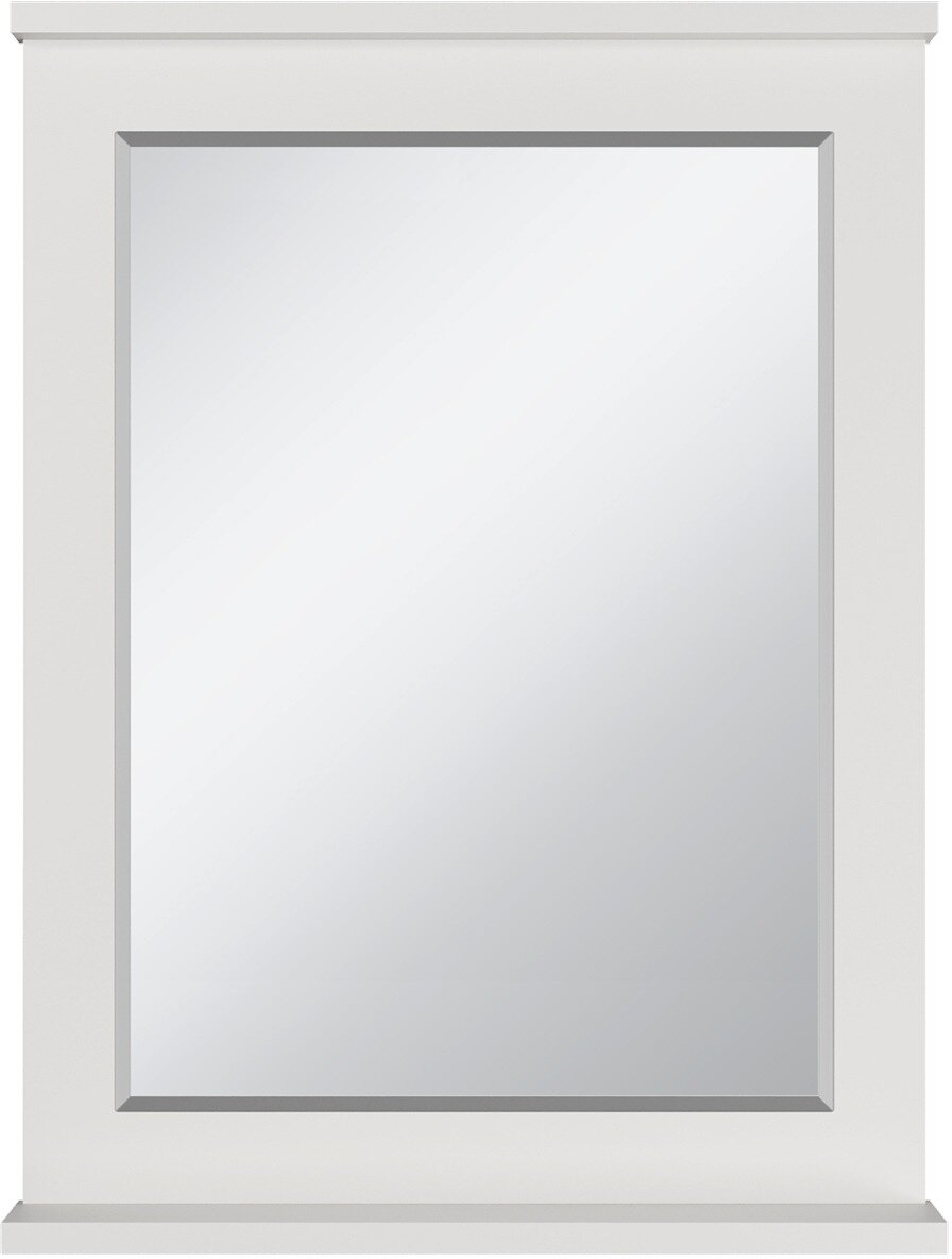 фото Зеркало Misty Марта 60 белое глянцевое, с полкой П-Мрт02060-011