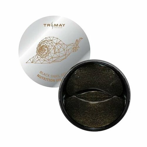 TRIMAY, Питательные патчи с муцином черной улитки и золотом - Black snail gold nutrition eye patch