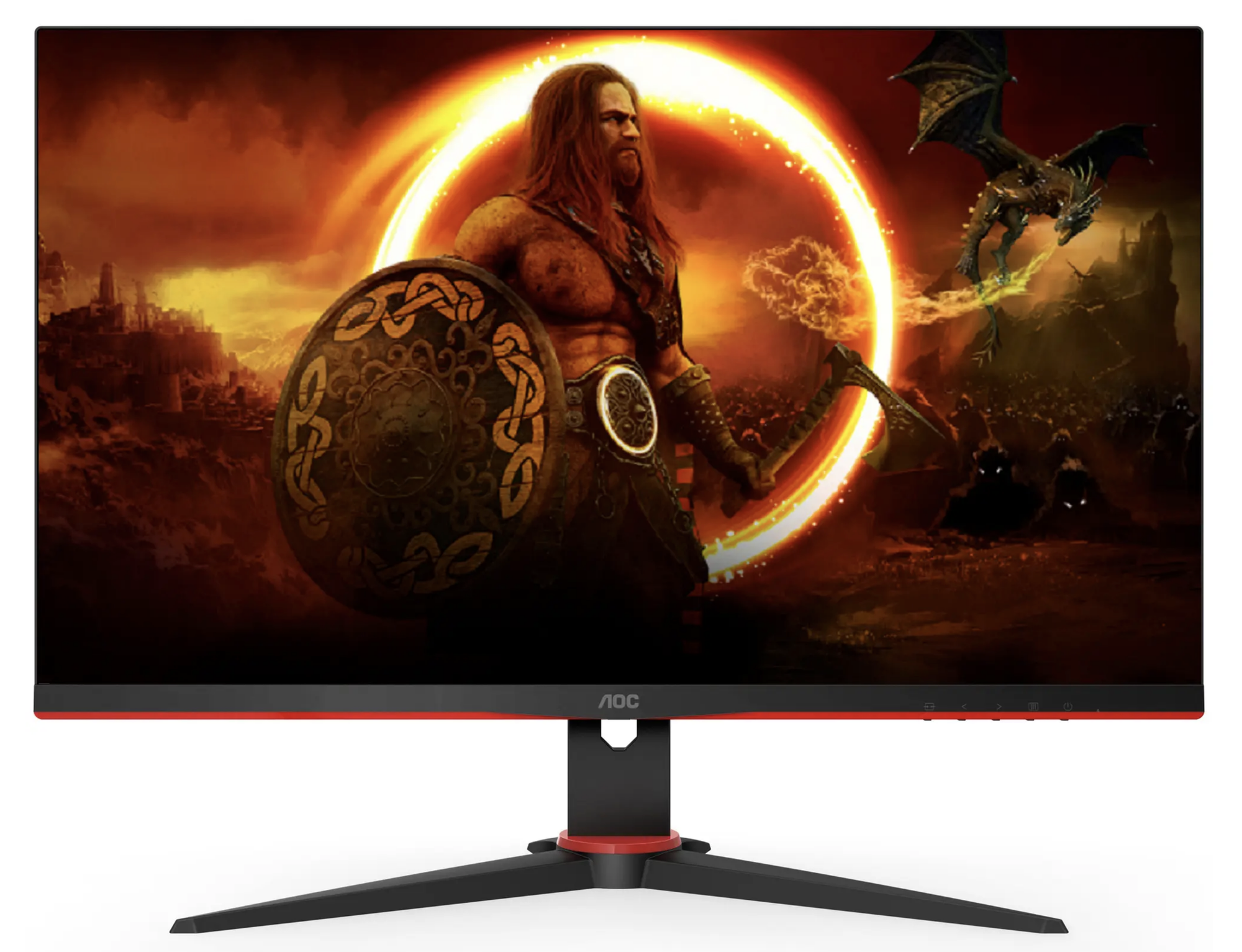 Монитор 27" AOC Q27G2E Black-Red (VA, 2560x1440, 155Hz, 1 ms, 178°/178°, 250 cd/m, 80M:1, +2xHDMI 2.0, +DisplayPort 1.2)