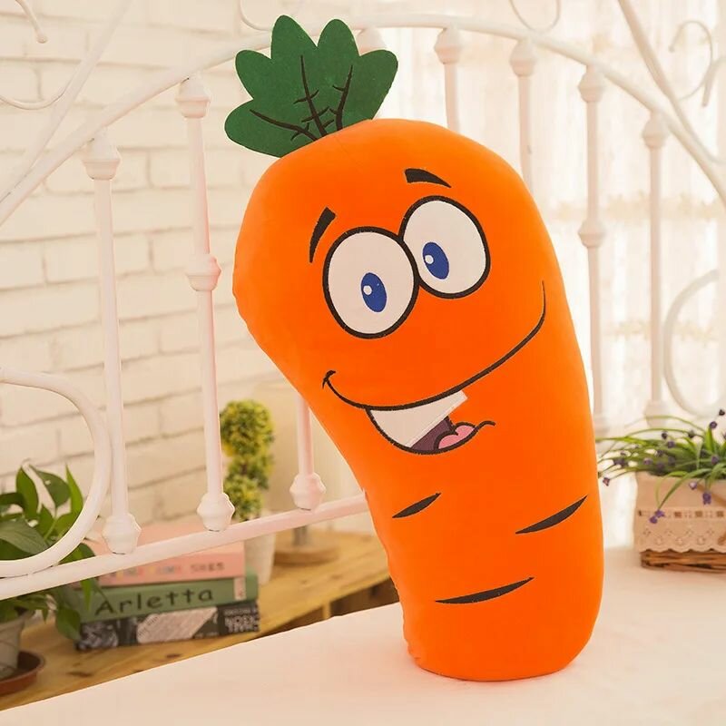 Мягкая игрушка-подушка Морковка 35 см.