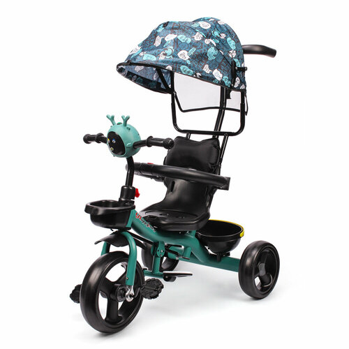 Велосипед 3-х колесный с ручкой и крышей 108 колеса EVA 7366₽